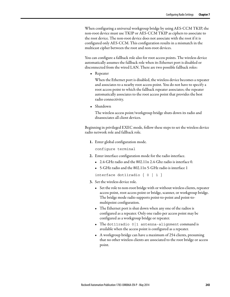 Rockwell Automation 1783-WAPxxx Stratix 5100 Wireless Access Point User Manual User Manual | Page 243 / 612