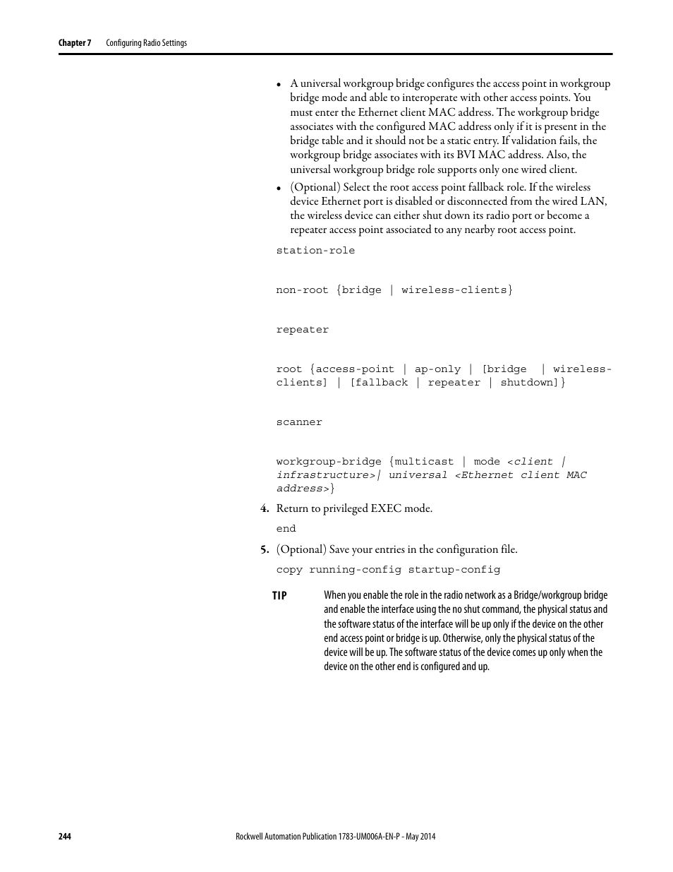 Rockwell Automation 1783-WAPxxx Stratix 5100 Wireless Access Point User Manual User Manual | Page 244 / 612