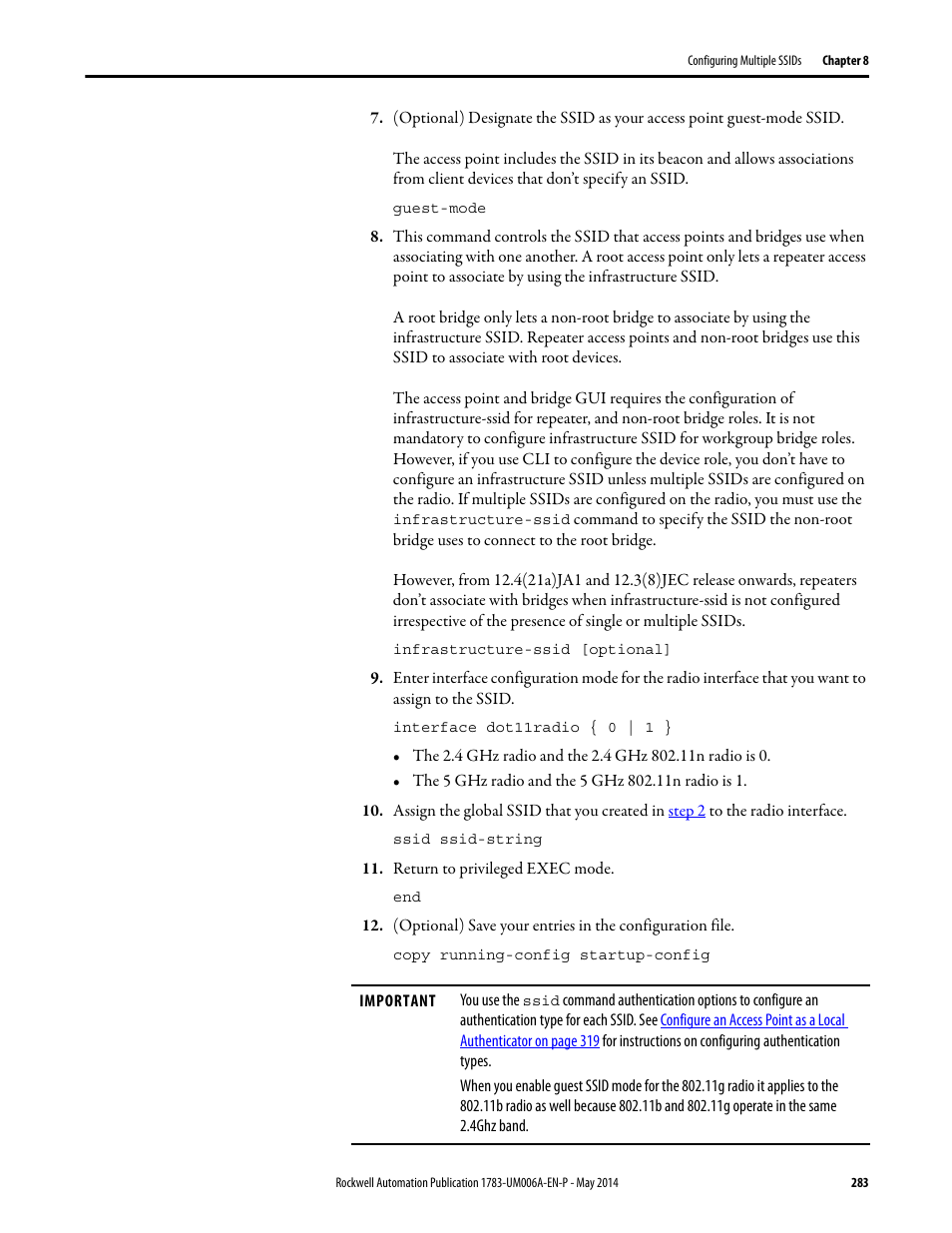 Rockwell Automation 1783-WAPxxx Stratix 5100 Wireless Access Point User Manual User Manual | Page 283 / 612