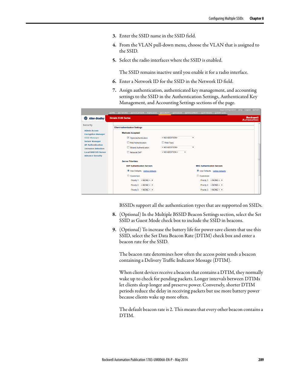 Rockwell Automation 1783-WAPxxx Stratix 5100 Wireless Access Point User Manual User Manual | Page 289 / 612