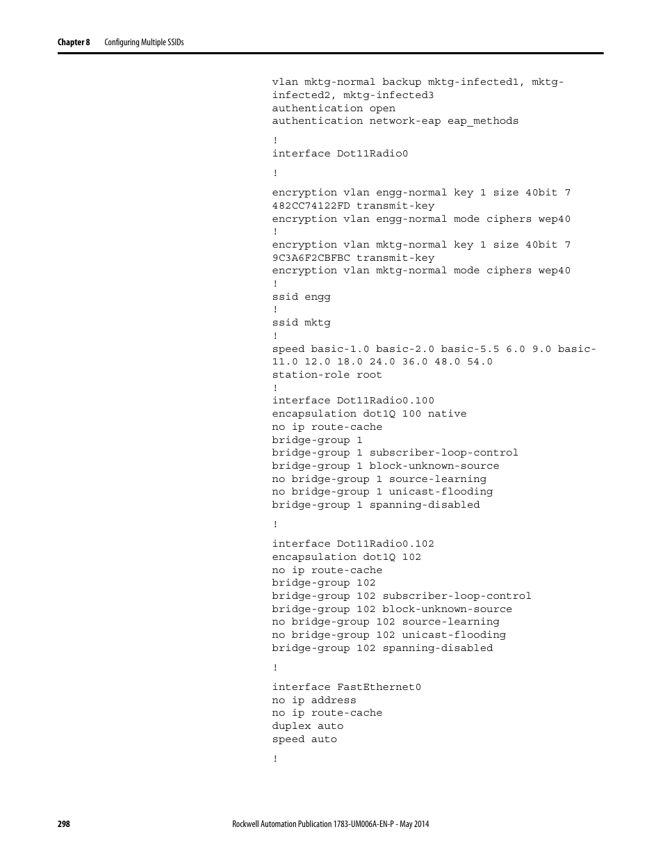 Rockwell Automation 1783-WAPxxx Stratix 5100 Wireless Access Point User Manual User Manual | Page 298 / 612