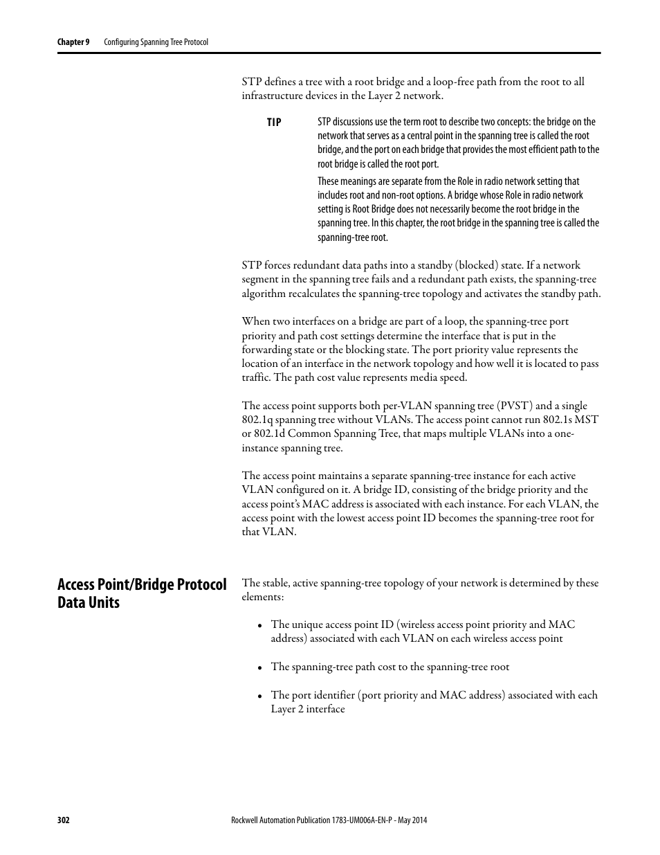 Access point/bridge protocol data units | Rockwell Automation 1783-WAPxxx Stratix 5100 Wireless Access Point User Manual User Manual | Page 302 / 612