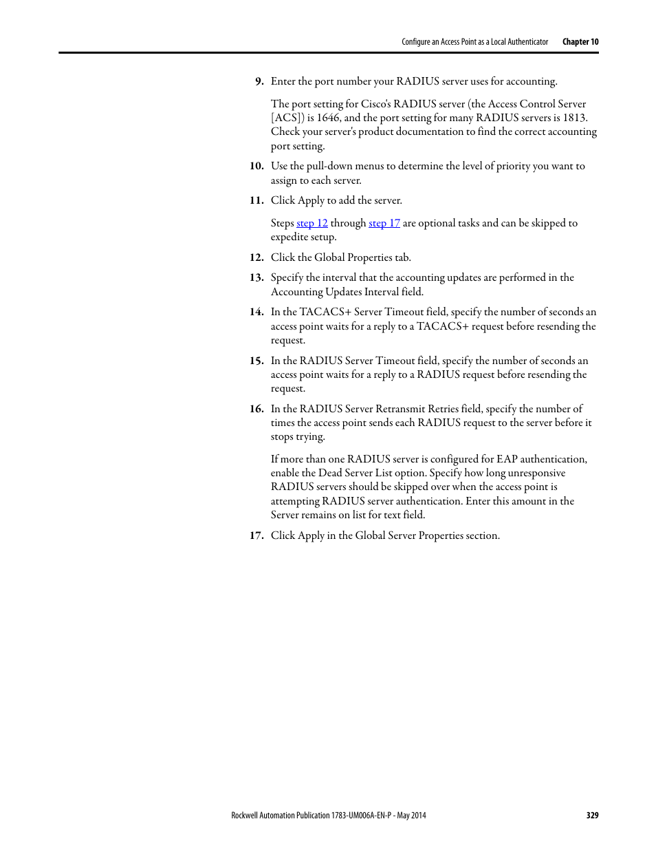 Rockwell Automation 1783-WAPxxx Stratix 5100 Wireless Access Point User Manual User Manual | Page 329 / 612