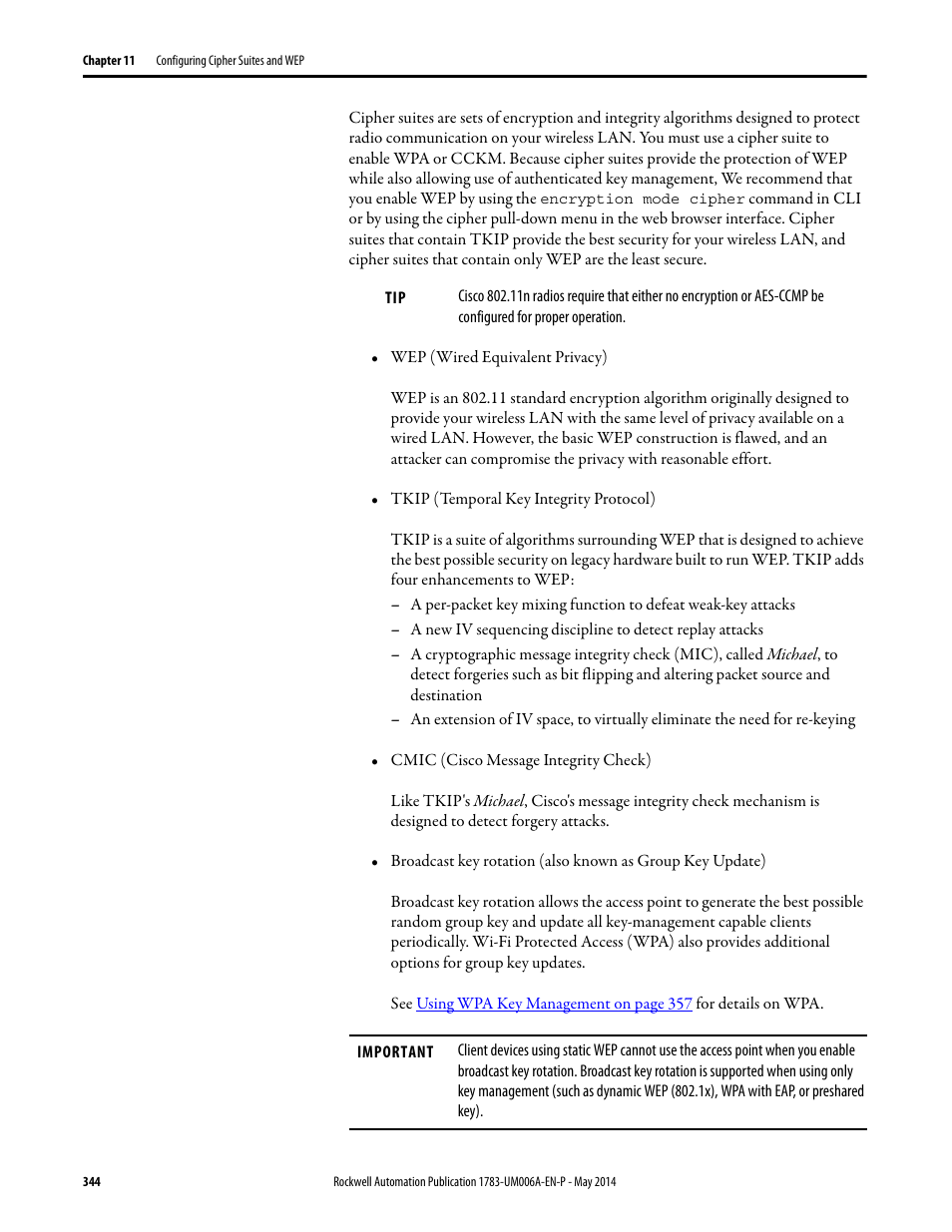 Rockwell Automation 1783-WAPxxx Stratix 5100 Wireless Access Point User Manual User Manual | Page 344 / 612