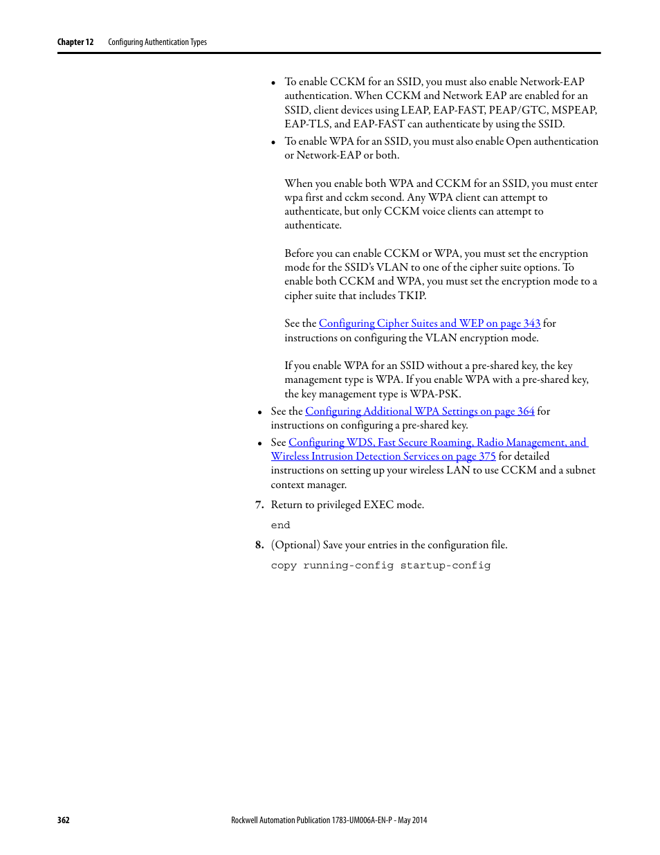 Rockwell Automation 1783-WAPxxx Stratix 5100 Wireless Access Point User Manual User Manual | Page 362 / 612