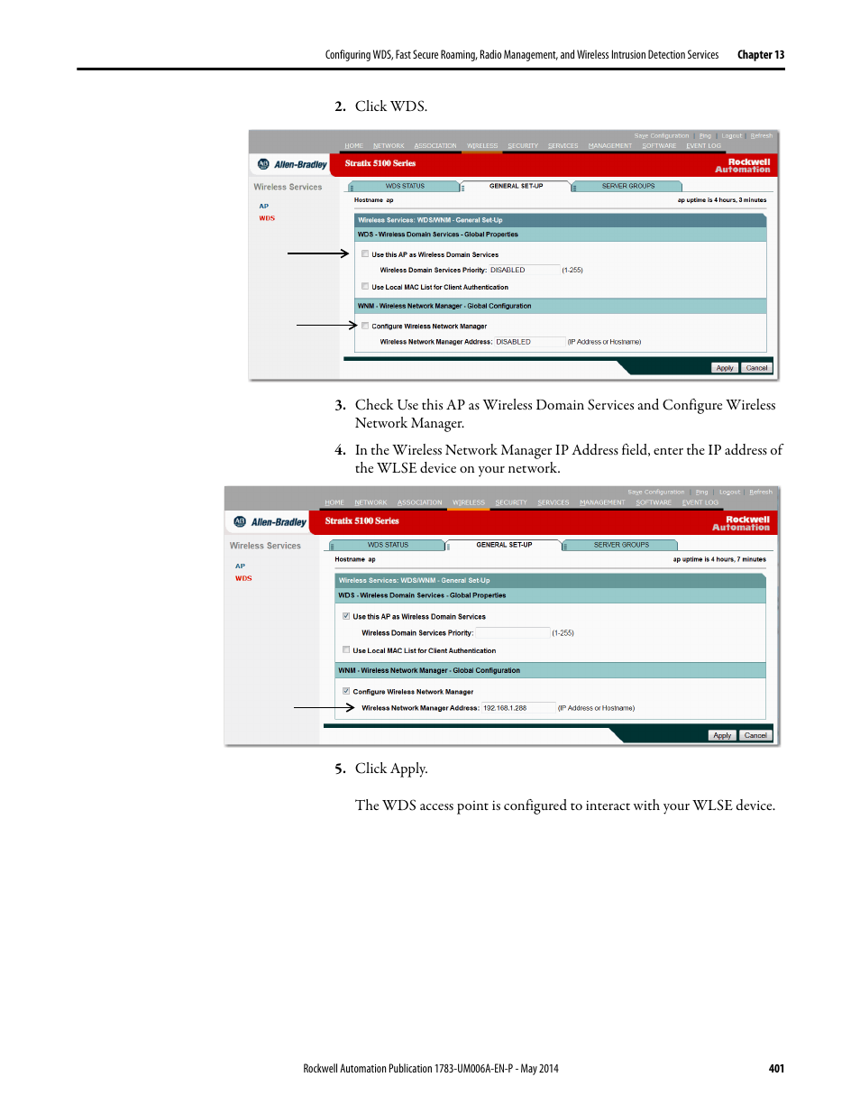 Rockwell Automation 1783-WAPxxx Stratix 5100 Wireless Access Point User Manual User Manual | Page 401 / 612