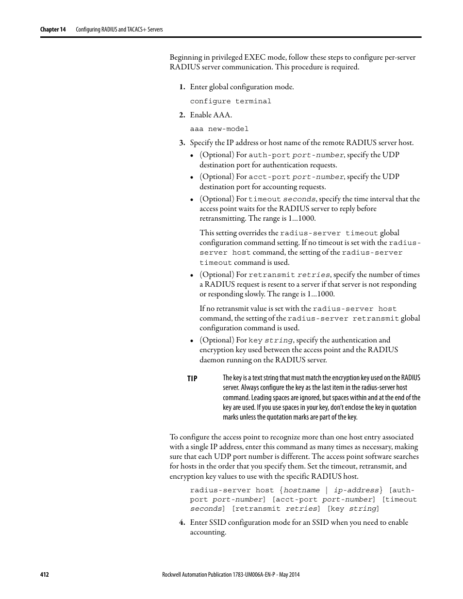 Rockwell Automation 1783-WAPxxx Stratix 5100 Wireless Access Point User Manual User Manual | Page 412 / 612