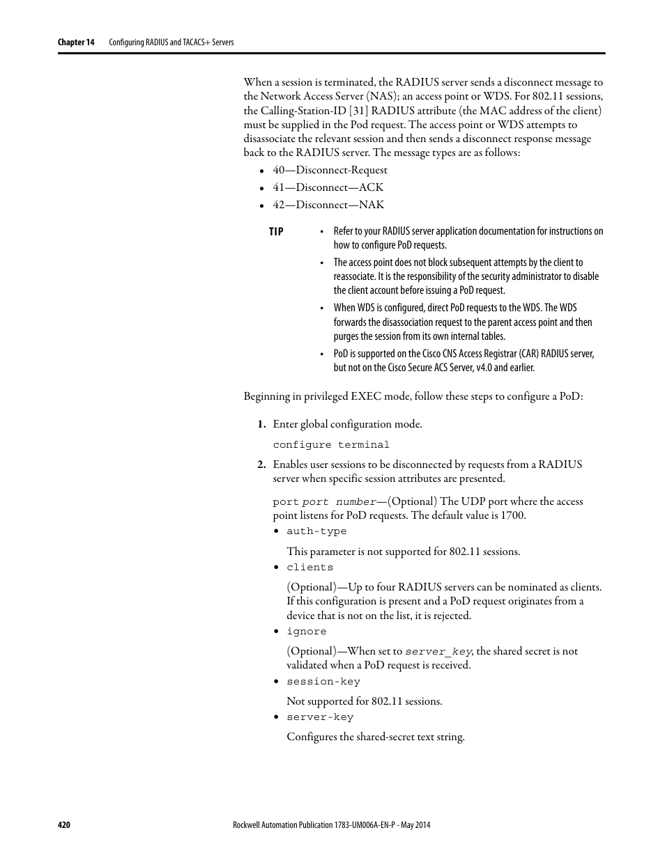 Rockwell Automation 1783-WAPxxx Stratix 5100 Wireless Access Point User Manual User Manual | Page 420 / 612