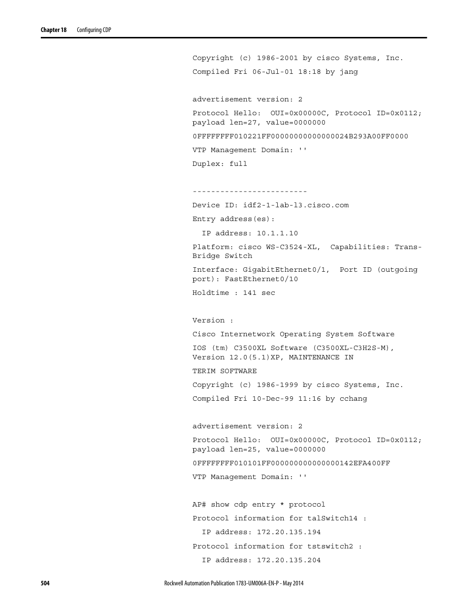 Rockwell Automation 1783-WAPxxx Stratix 5100 Wireless Access Point User Manual User Manual | Page 504 / 612