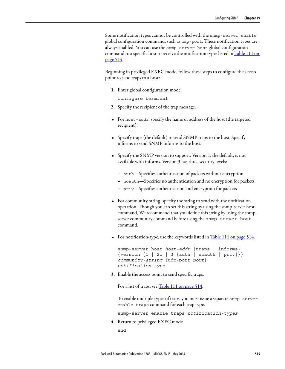 Rockwell Automation 1783-WAPxxx Stratix 5100 Wireless Access Point User Manual User Manual | Page 515 / 612