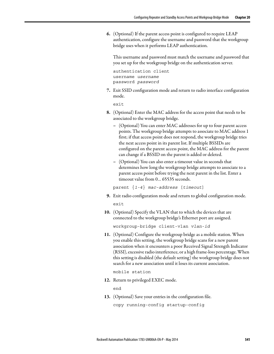 Rockwell Automation 1783-WAPxxx Stratix 5100 Wireless Access Point User Manual User Manual | Page 541 / 612