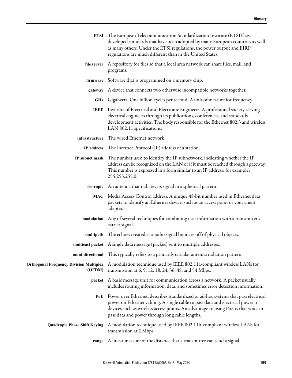 Rockwell Automation 1783-WAPxxx Stratix 5100 Wireless Access Point User Manual User Manual | Page 597 / 612