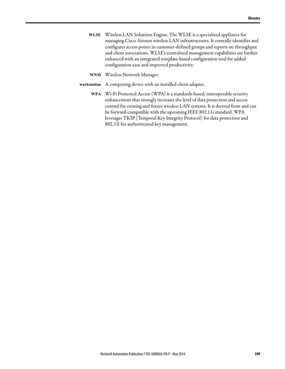 Rockwell Automation 1783-WAPxxx Stratix 5100 Wireless Access Point User Manual User Manual | Page 599 / 612