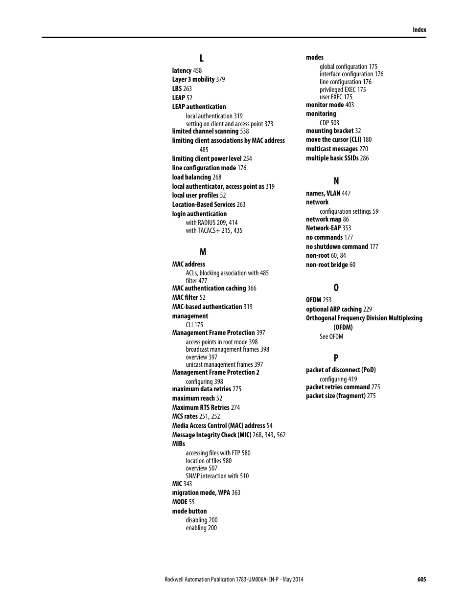 Rockwell Automation 1783-WAPxxx Stratix 5100 Wireless Access Point User Manual User Manual | Page 605 / 612