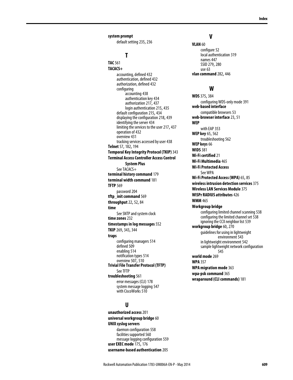 Rockwell Automation 1783-WAPxxx Stratix 5100 Wireless Access Point User Manual User Manual | Page 609 / 612