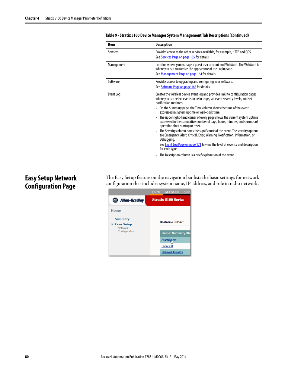 Easy setup network configuration page | Rockwell Automation 1783-WAPxxx Stratix 5100 Wireless Access Point User Manual User Manual | Page 80 / 612