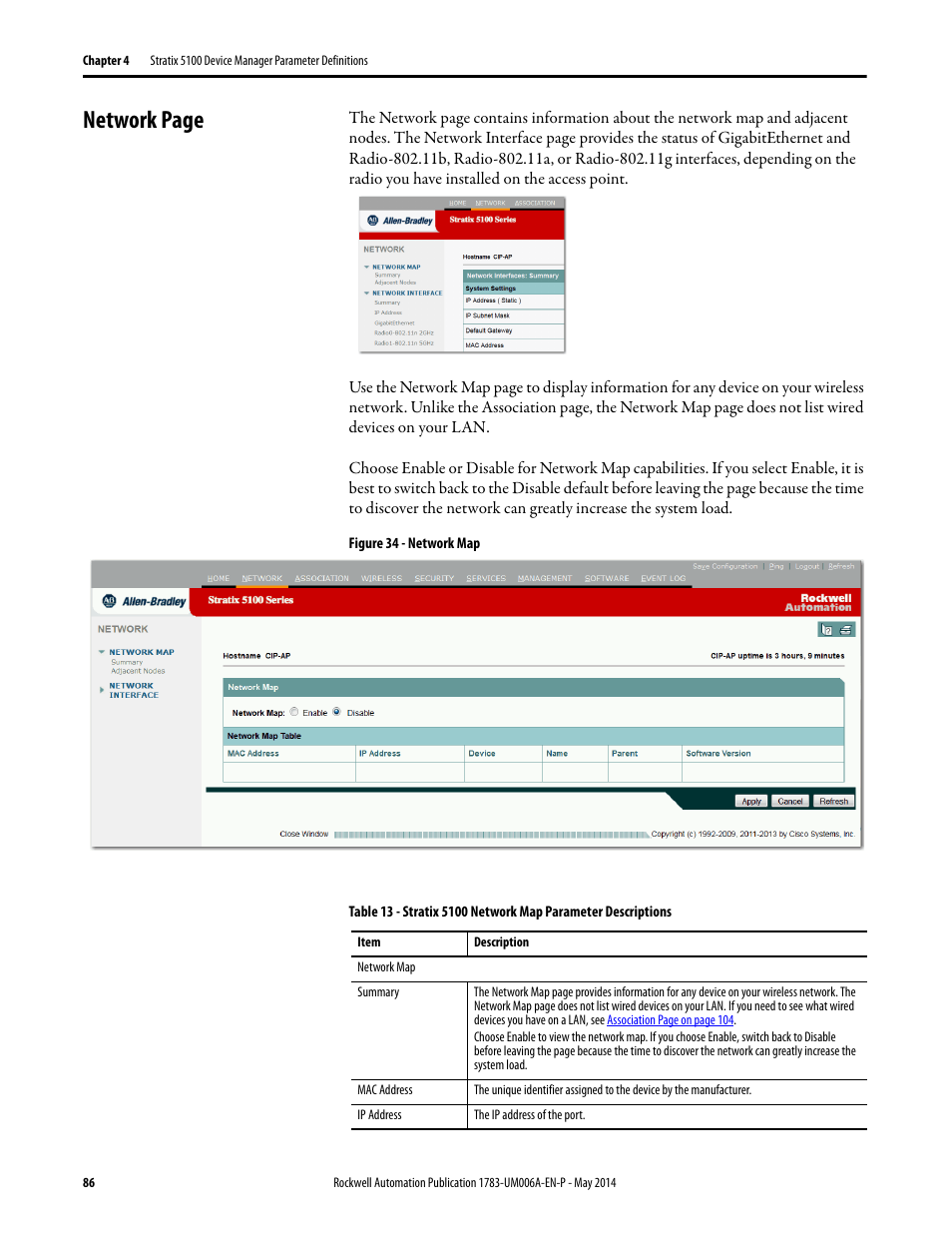 Network page | Rockwell Automation 1783-WAPxxx Stratix 5100 Wireless Access Point User Manual User Manual | Page 86 / 612