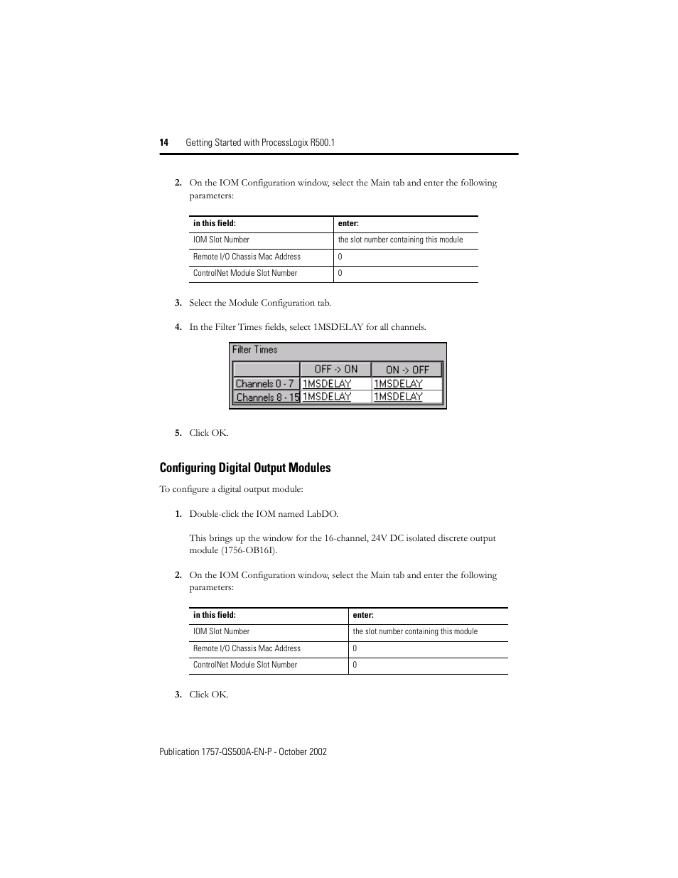 Configuring digital output modules | Rockwell Automation 1757-SWKIT5000 Getting Started with ProcessLogix R500.1 Quick Start User Manual | Page 14 / 24