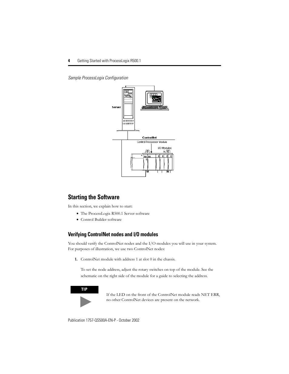 Starting the software | Rockwell Automation 1757-SWKIT5000 Getting Started with ProcessLogix R500.1 Quick Start User Manual | Page 4 / 24