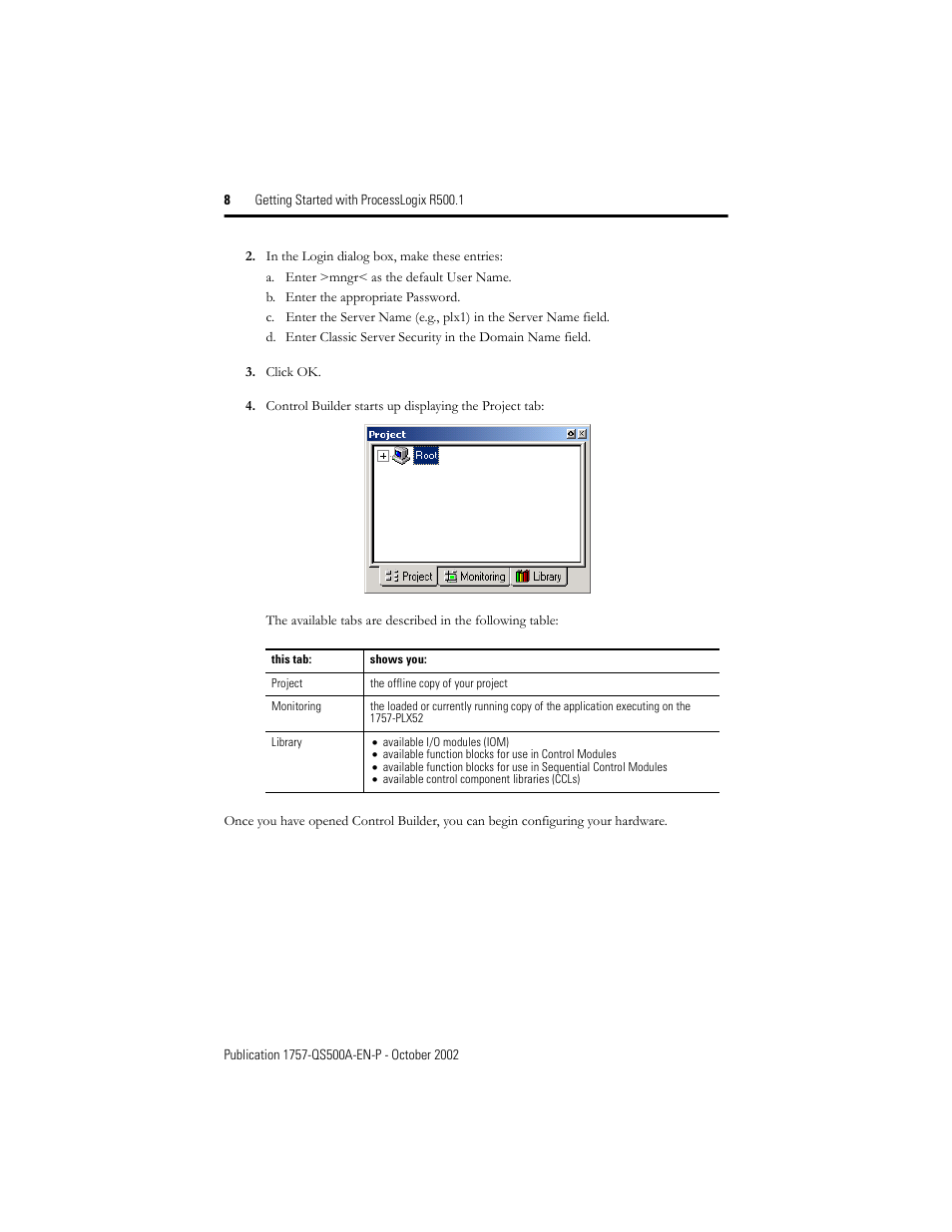 Rockwell Automation 1757-SWKIT5000 Getting Started with ProcessLogix R500.1 Quick Start User Manual | Page 8 / 24