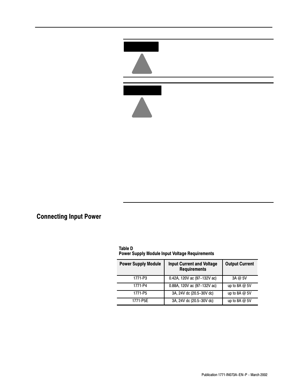 Rockwell Automation 1771-P3_P4_P5_P5E Power Supply Modules Installation Instructions User Manual | Page 7 / 20