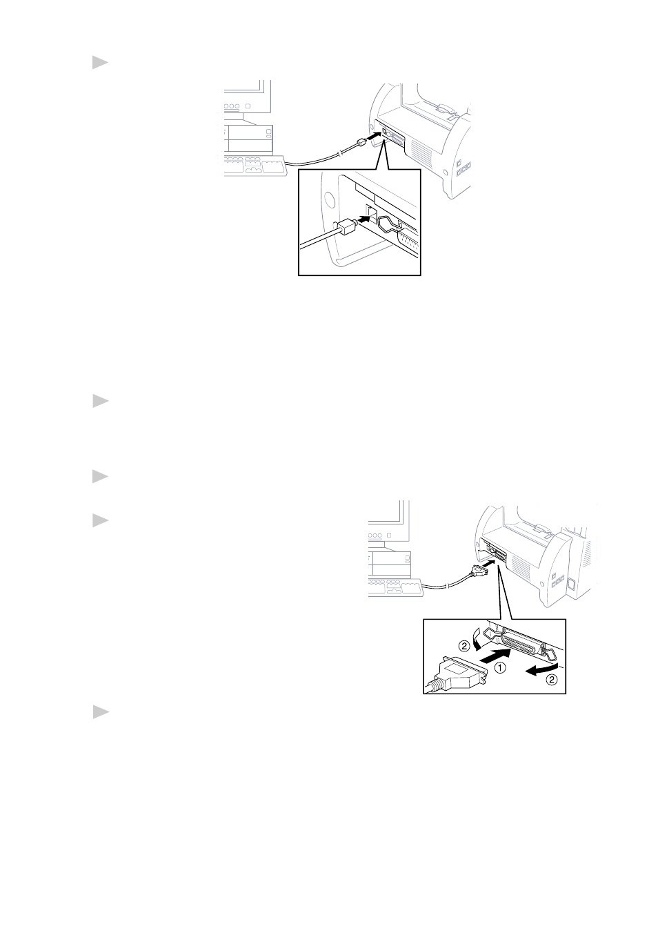 Connecting the bundled parallel cable (for windows, Only) | Brother DCP1200 User Manual | Page 45 / 143