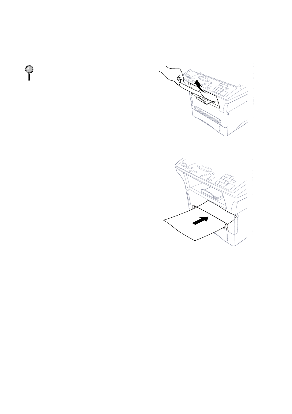 Front output bin, Manual feed slot | Brother DCP1200 User Manual | Page 62 / 143