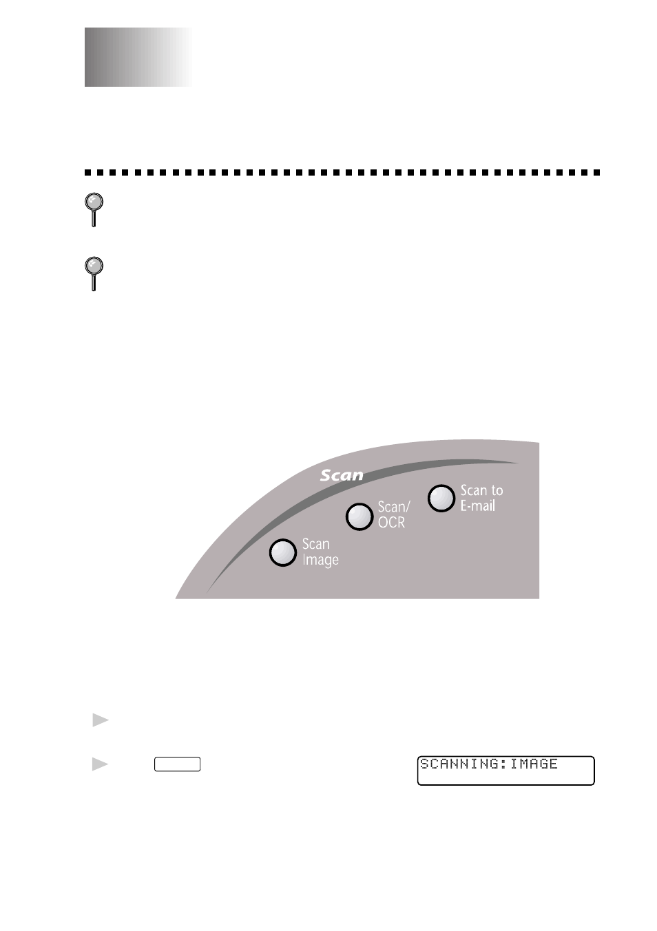 Additional memory for printing and scanning, Paper cassette #2 (option) 9-1, Scanning | Using the control panel keys (for windows, 95/98 and windows nt, 0 only) | Brother DCP1200 User Manual | Page 75 / 143
