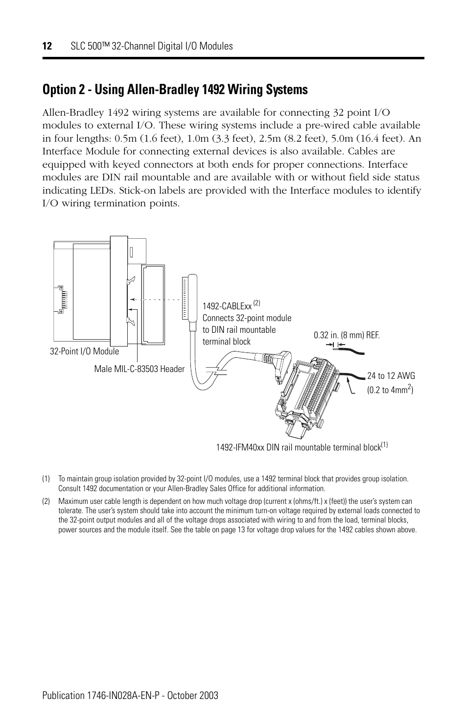Rockwell Automation 1746-XXXX SLC 500 32-Channel Digital I/O Modules Installation Instructions User Manual | Page 12 / 20