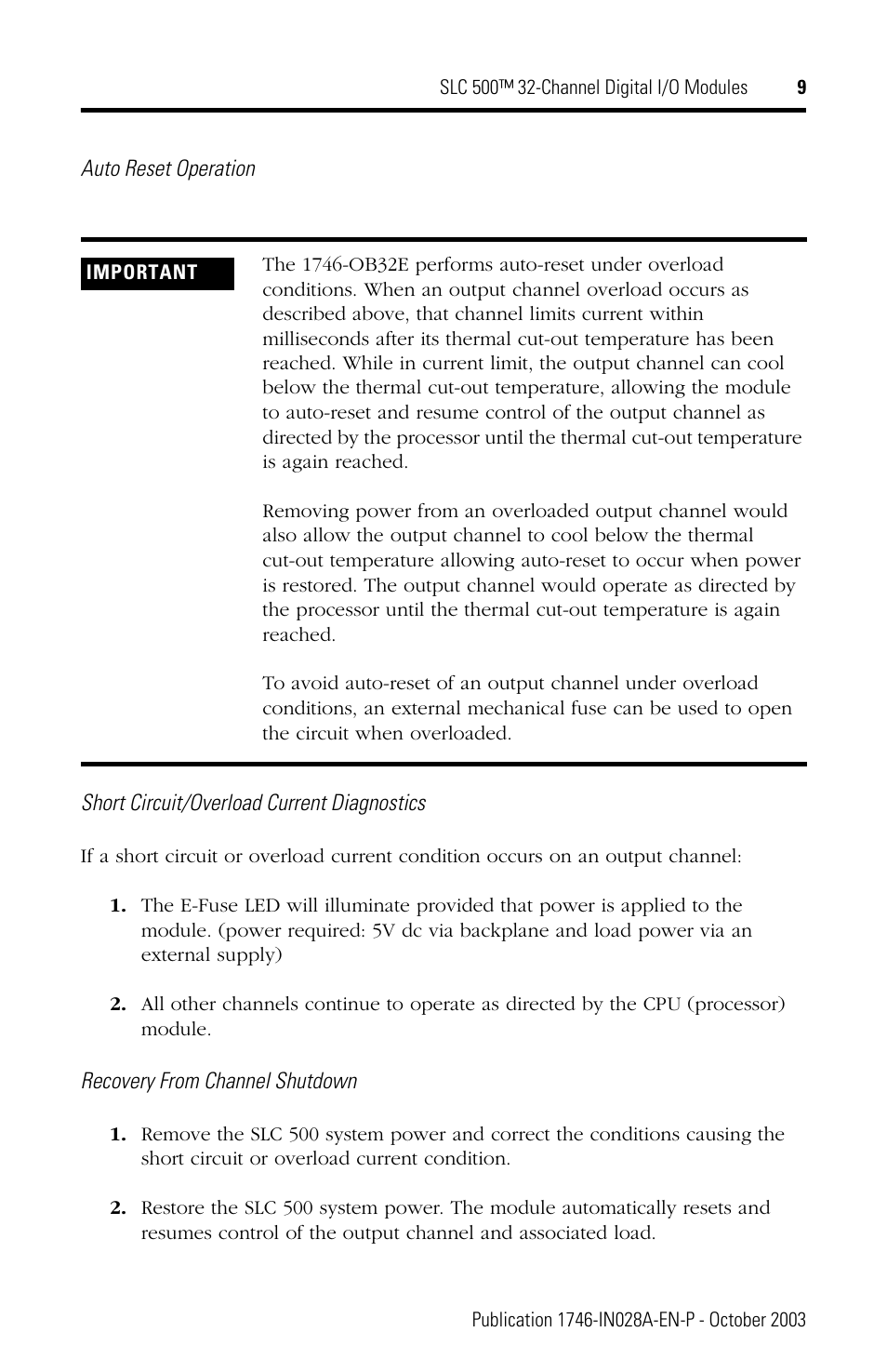 Rockwell Automation 1746-XXXX SLC 500 32-Channel Digital I/O Modules Installation Instructions User Manual | Page 9 / 20