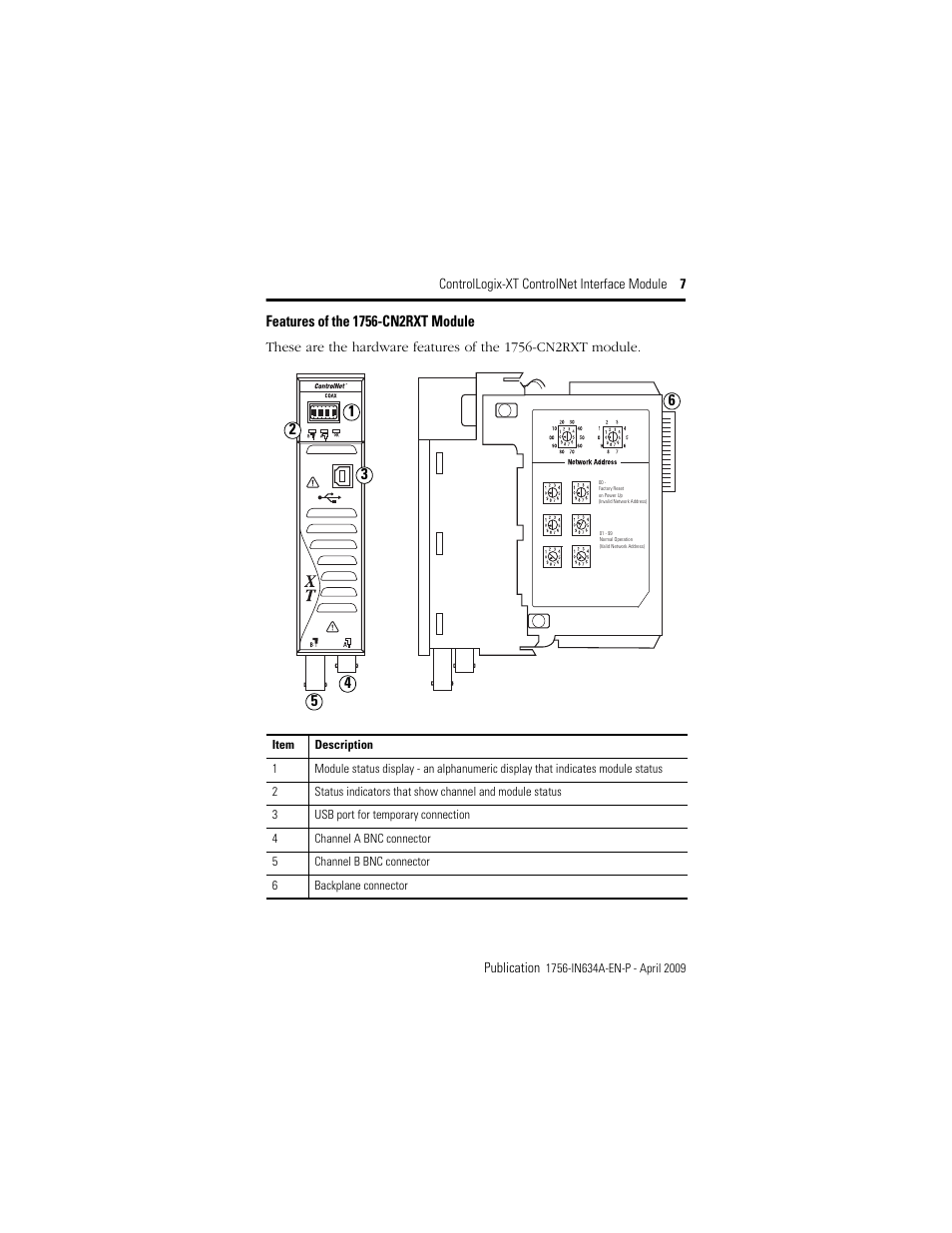 Rockwell Automation 1756-CN2RXT ControlLogix-XT ControlNet Interface Module, Series B Installation Instructions User Manual | Page 7 / 36