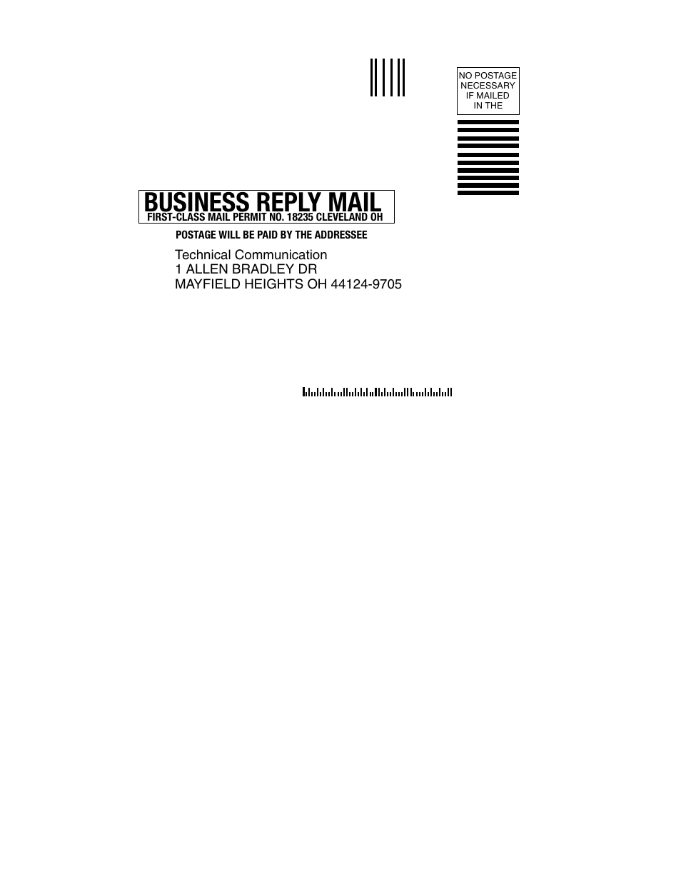 Business reply mail | Rockwell Automation 1784-KTS_KTX_KTXD User Manual Communication Interface Card User Manual | Page 94 / 96