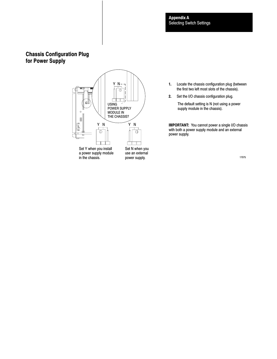 Chassis configuration plug for power supply | Rockwell Automation 1785-LTx,D17856.2.1 Classic PLC-5 Programmable Controllers Users Manual User Manual | Page 141 / 186