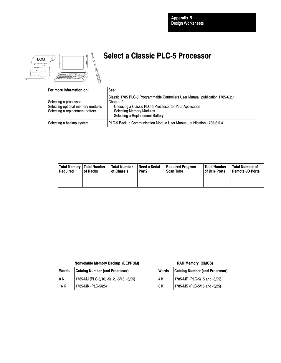 Bć21, Select a classic plcć5 processor | Rockwell Automation 1785-LTx,D17856.2.1 Classic PLC-5 Programmable Controllers Users Manual User Manual | Page 171 / 186