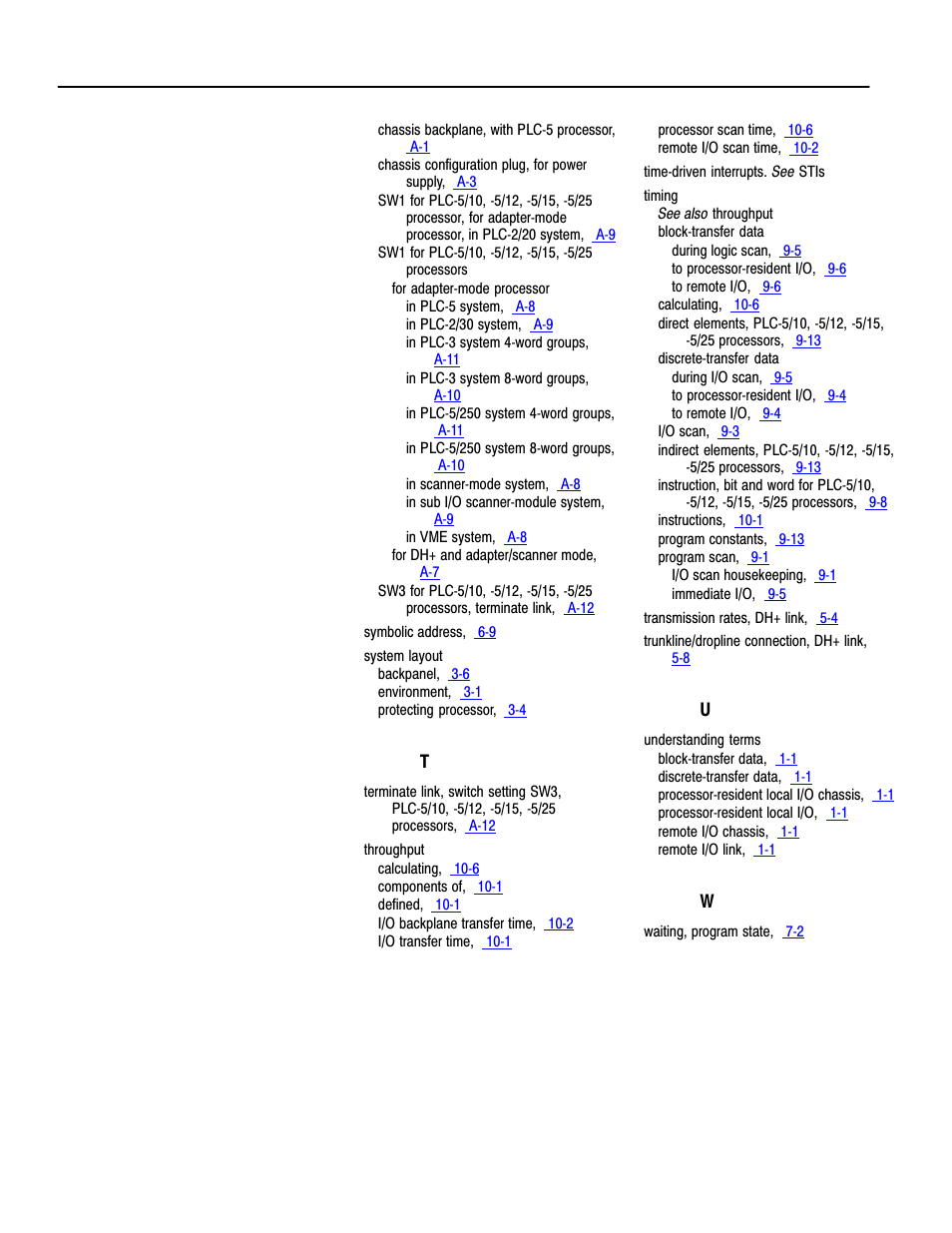 Rockwell Automation 1785-LTx,D17856.2.1 Classic PLC-5 Programmable Controllers Users Manual User Manual | Page 184 / 186