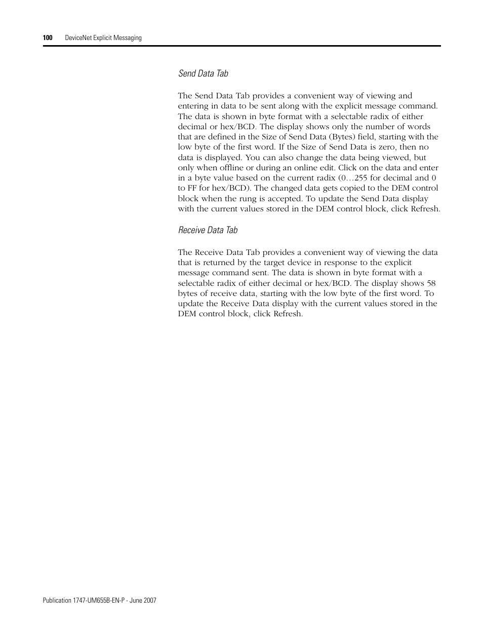 Rockwell Automation 1747-SDN SLC 500 DeviceNet Scanner Module User Manual User Manual | Page 100 / 160