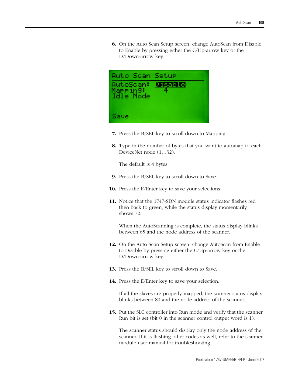 Rockwell Automation 1747-SDN SLC 500 DeviceNet Scanner Module User Manual User Manual | Page 109 / 160