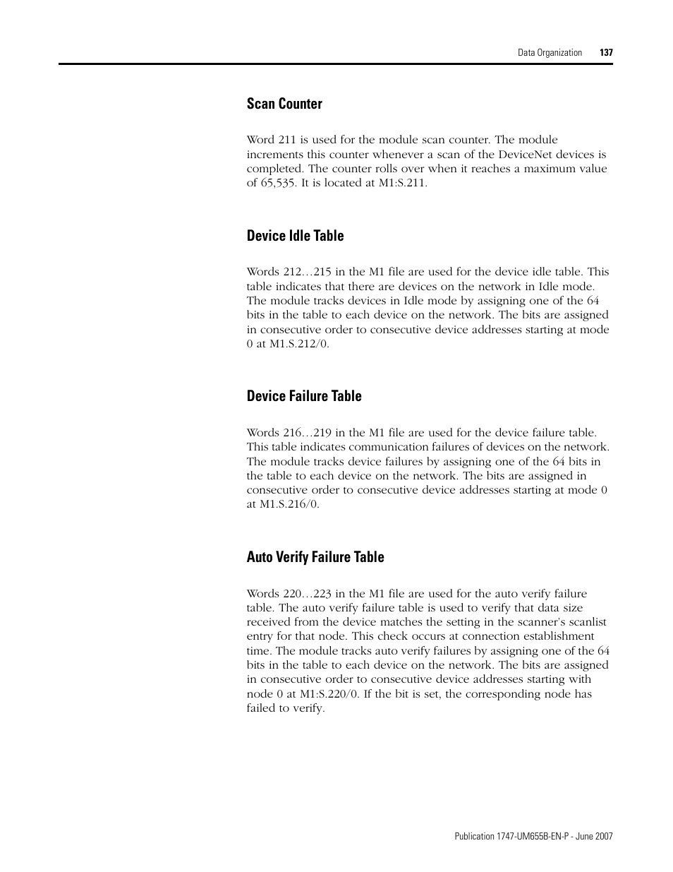 Rockwell Automation 1747-SDN SLC 500 DeviceNet Scanner Module User Manual User Manual | Page 137 / 160