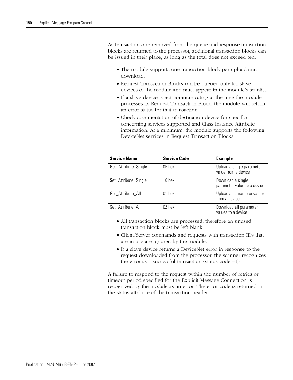 Rockwell Automation 1747-SDN SLC 500 DeviceNet Scanner Module User Manual User Manual | Page 150 / 160