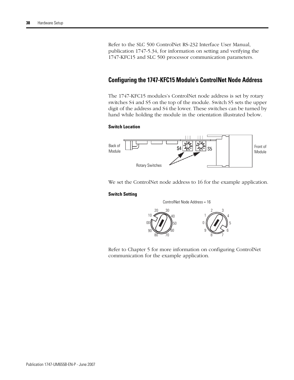 Rockwell Automation 1747-SDN SLC 500 DeviceNet Scanner Module User Manual User Manual | Page 38 / 160