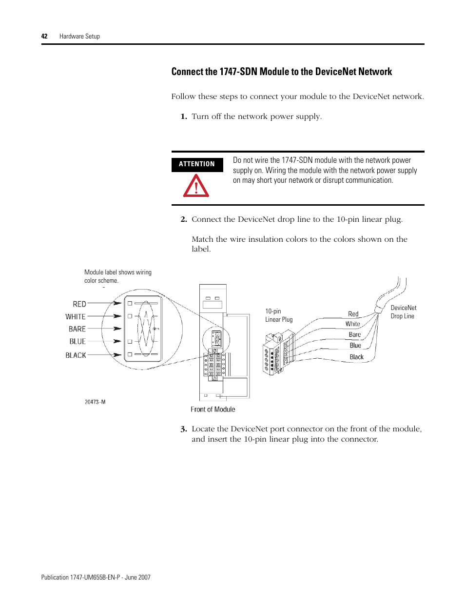 Rockwell Automation 1747-SDN SLC 500 DeviceNet Scanner Module User Manual User Manual | Page 42 / 160