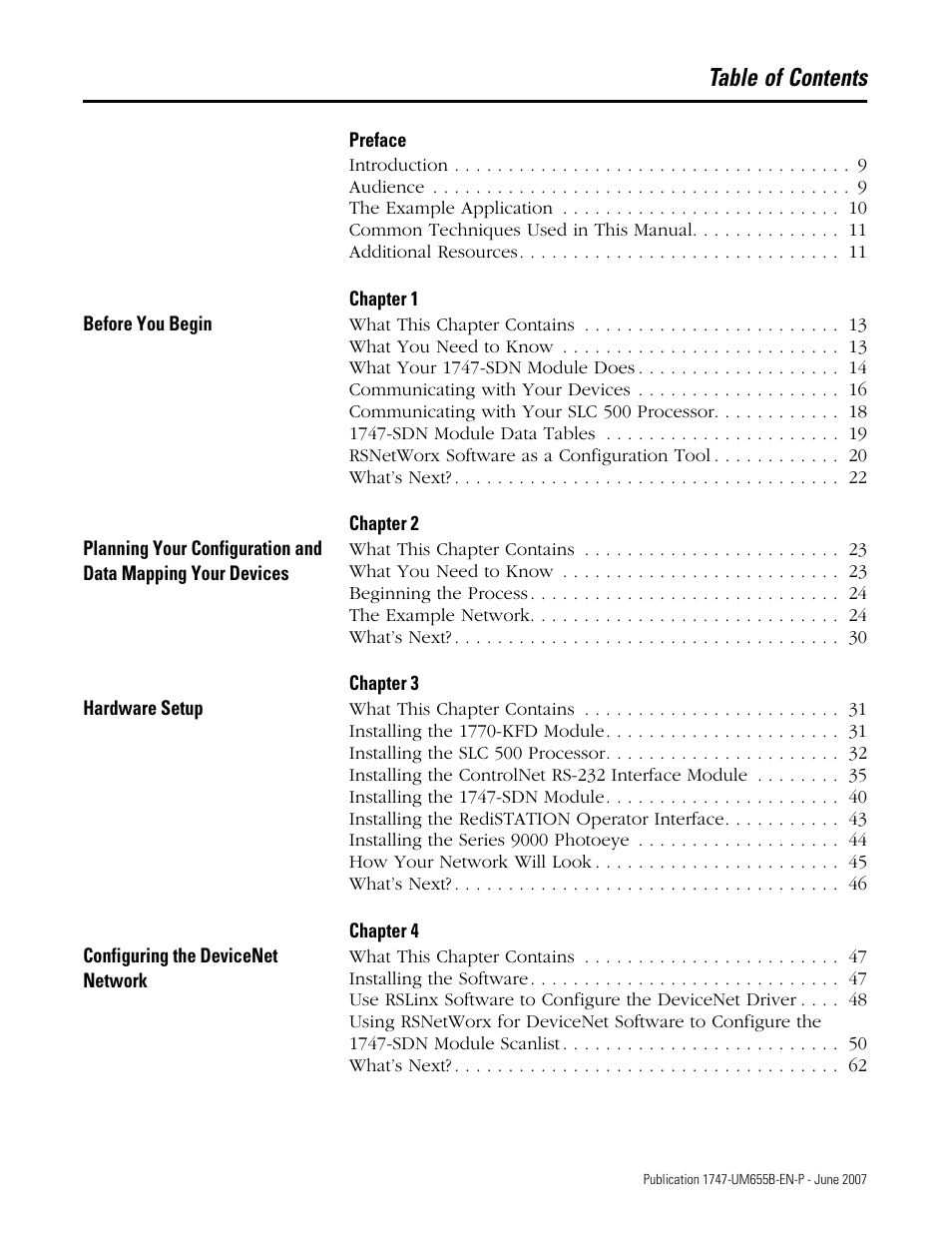 Rockwell Automation 1747-SDN SLC 500 DeviceNet Scanner Module User Manual User Manual | Page 5 / 160