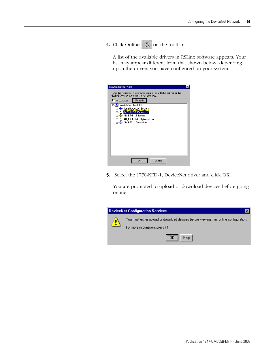 Rockwell Automation 1747-SDN SLC 500 DeviceNet Scanner Module User Manual User Manual | Page 51 / 160