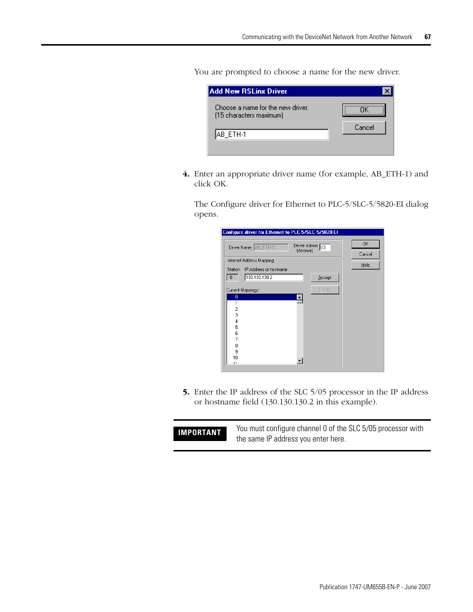 Rockwell Automation 1747-SDN SLC 500 DeviceNet Scanner Module User Manual User Manual | Page 67 / 160