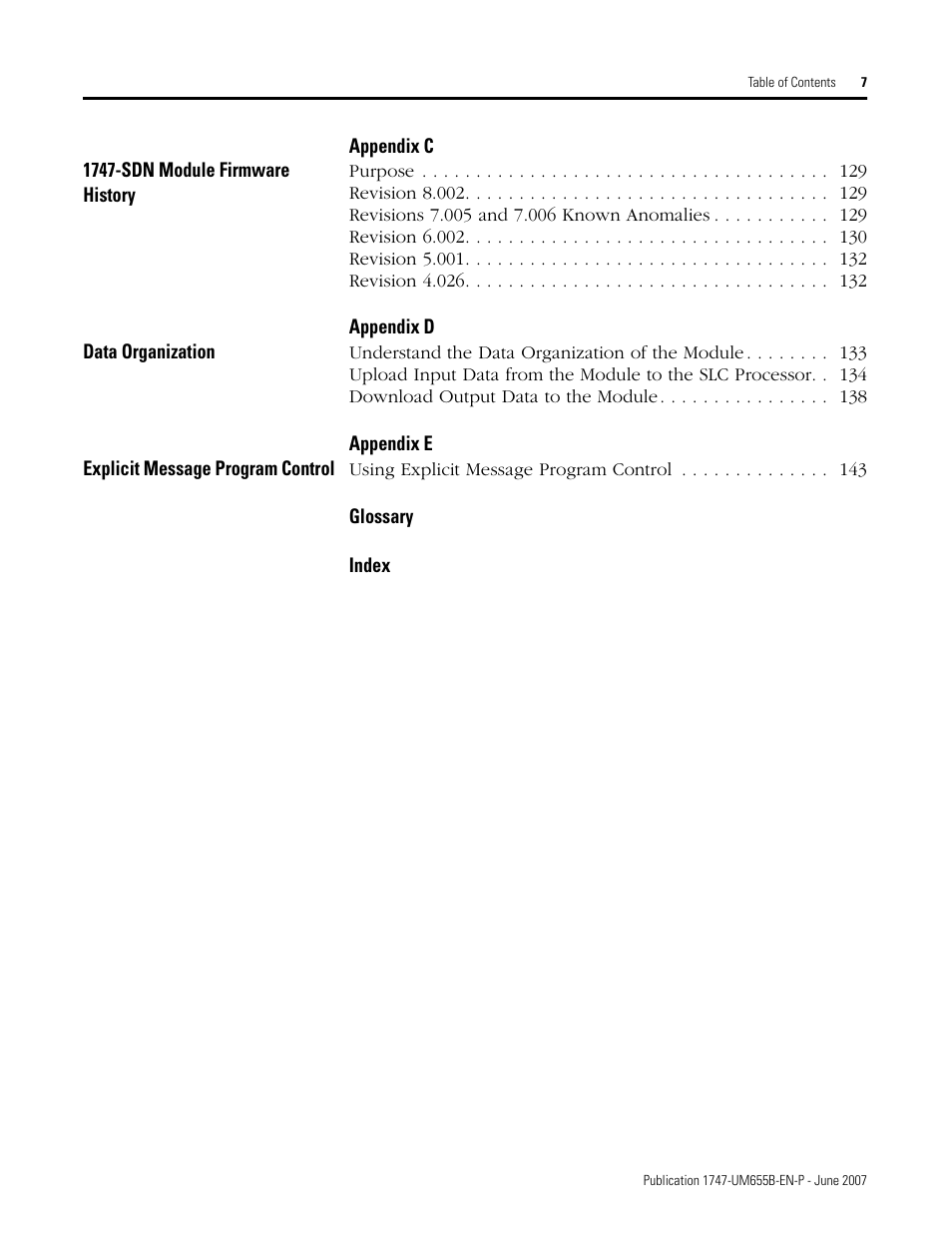 Rockwell Automation 1747-SDN SLC 500 DeviceNet Scanner Module User Manual User Manual | Page 7 / 160