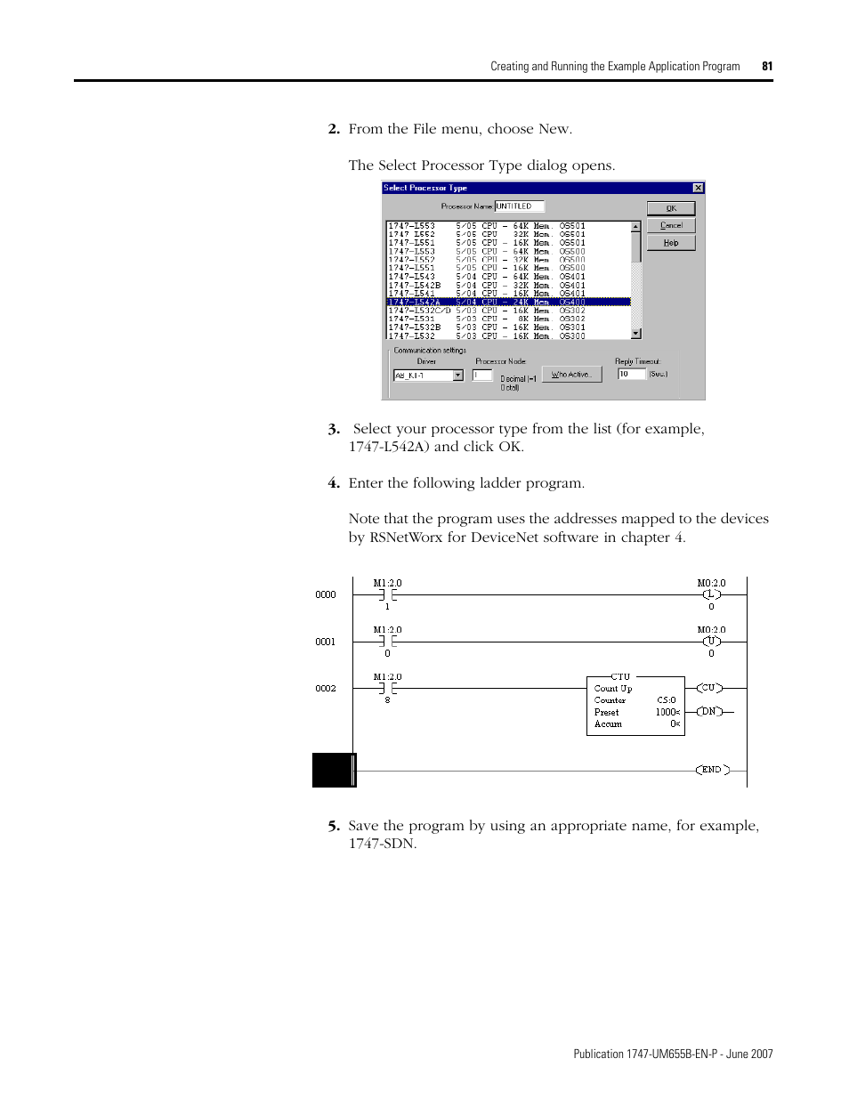 Rockwell Automation 1747-SDN SLC 500 DeviceNet Scanner Module User Manual User Manual | Page 81 / 160