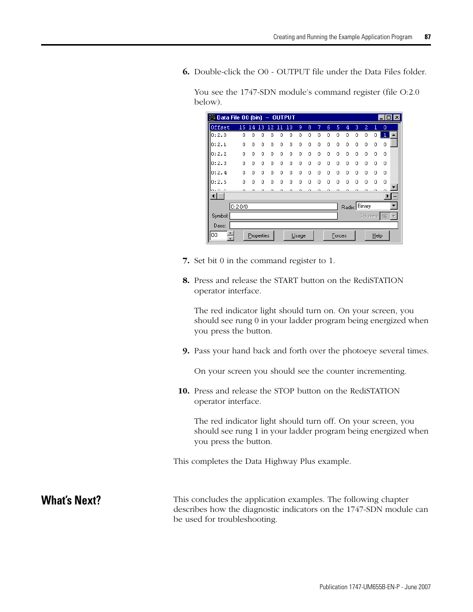 What’s next | Rockwell Automation 1747-SDN SLC 500 DeviceNet Scanner Module User Manual User Manual | Page 87 / 160