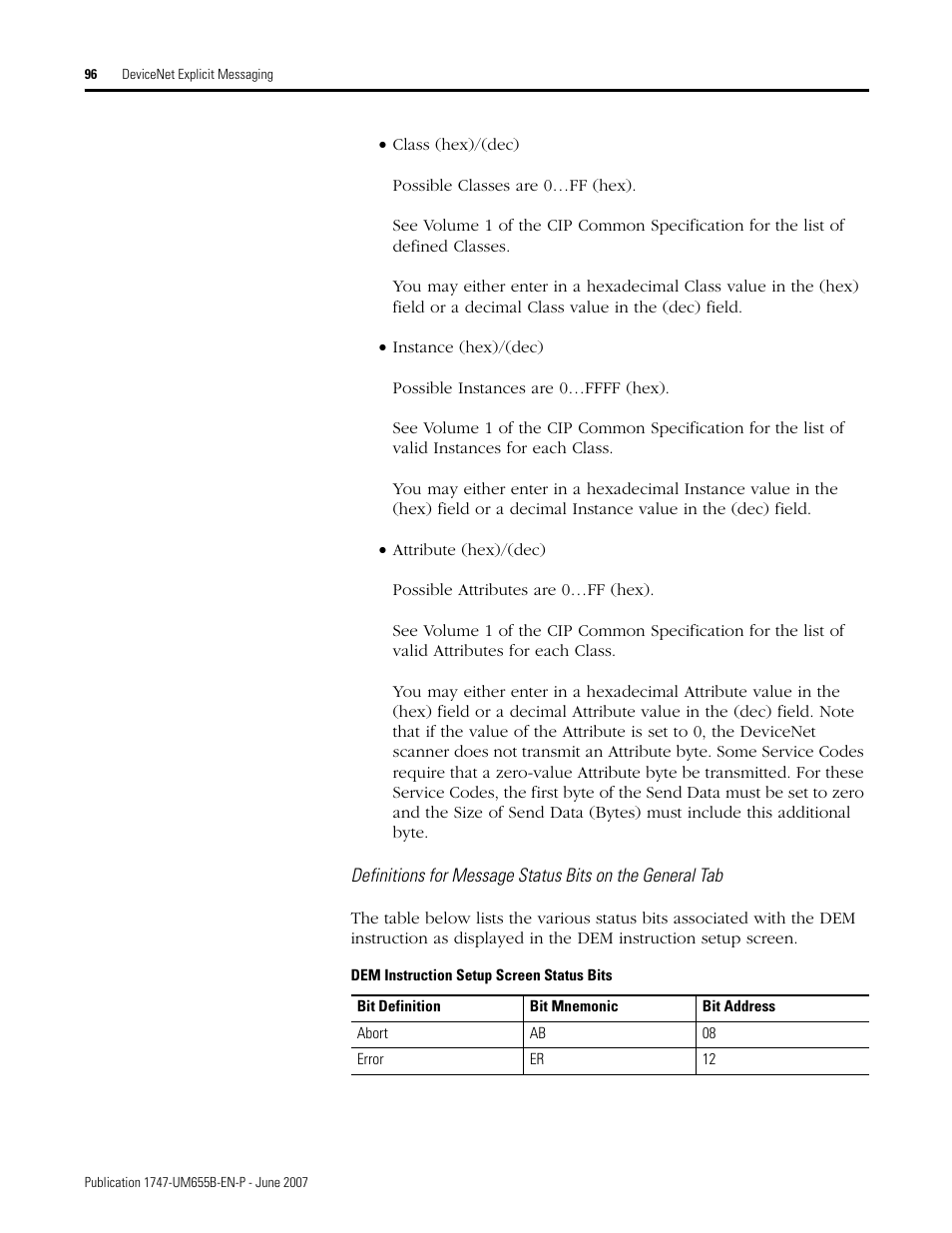 Rockwell Automation 1747-SDN SLC 500 DeviceNet Scanner Module User Manual User Manual | Page 96 / 160