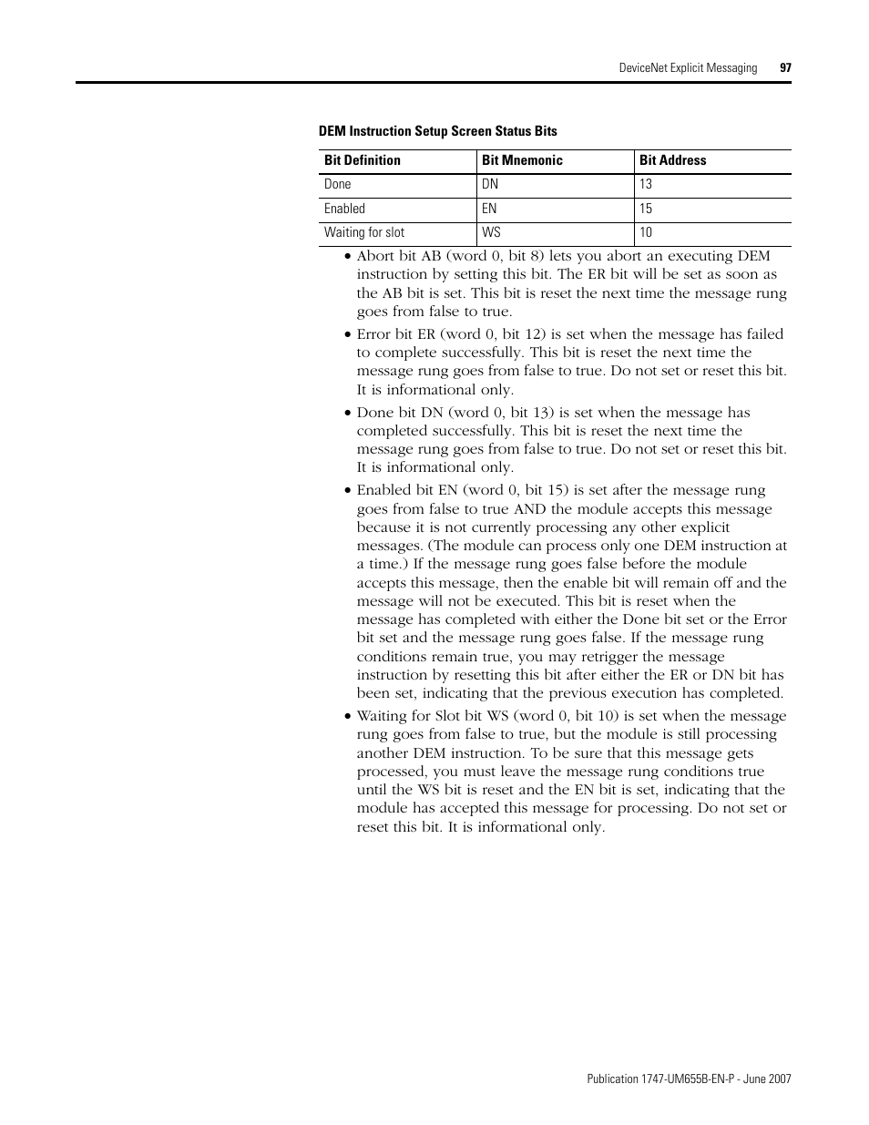 Rockwell Automation 1747-SDN SLC 500 DeviceNet Scanner Module User Manual User Manual | Page 97 / 160