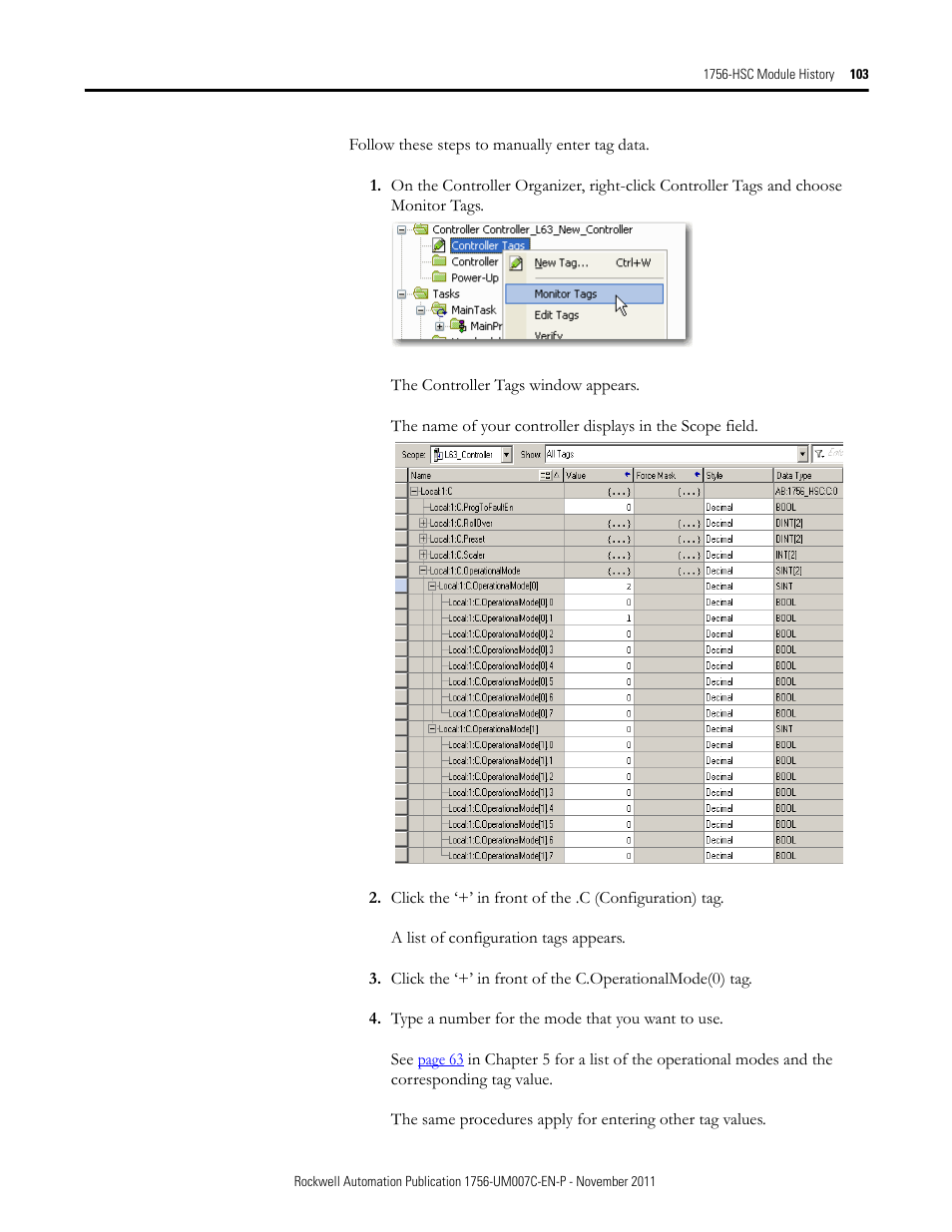 Rockwell Automation 1756-HSC ControlLogix High Speed Counter Module User Manual | Page 103 / 128
